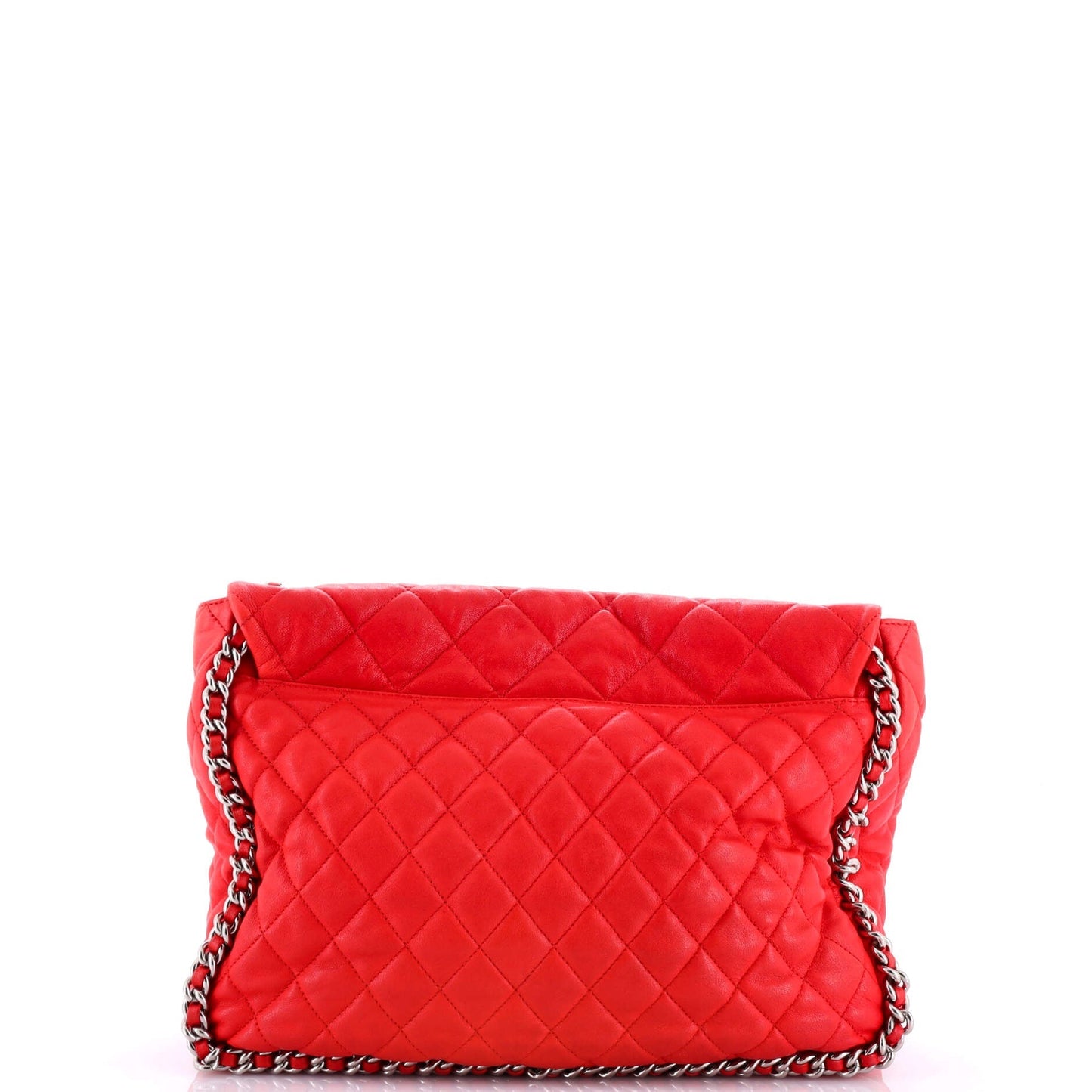 Chain Around Flap Bag Quilted Leather Maxi