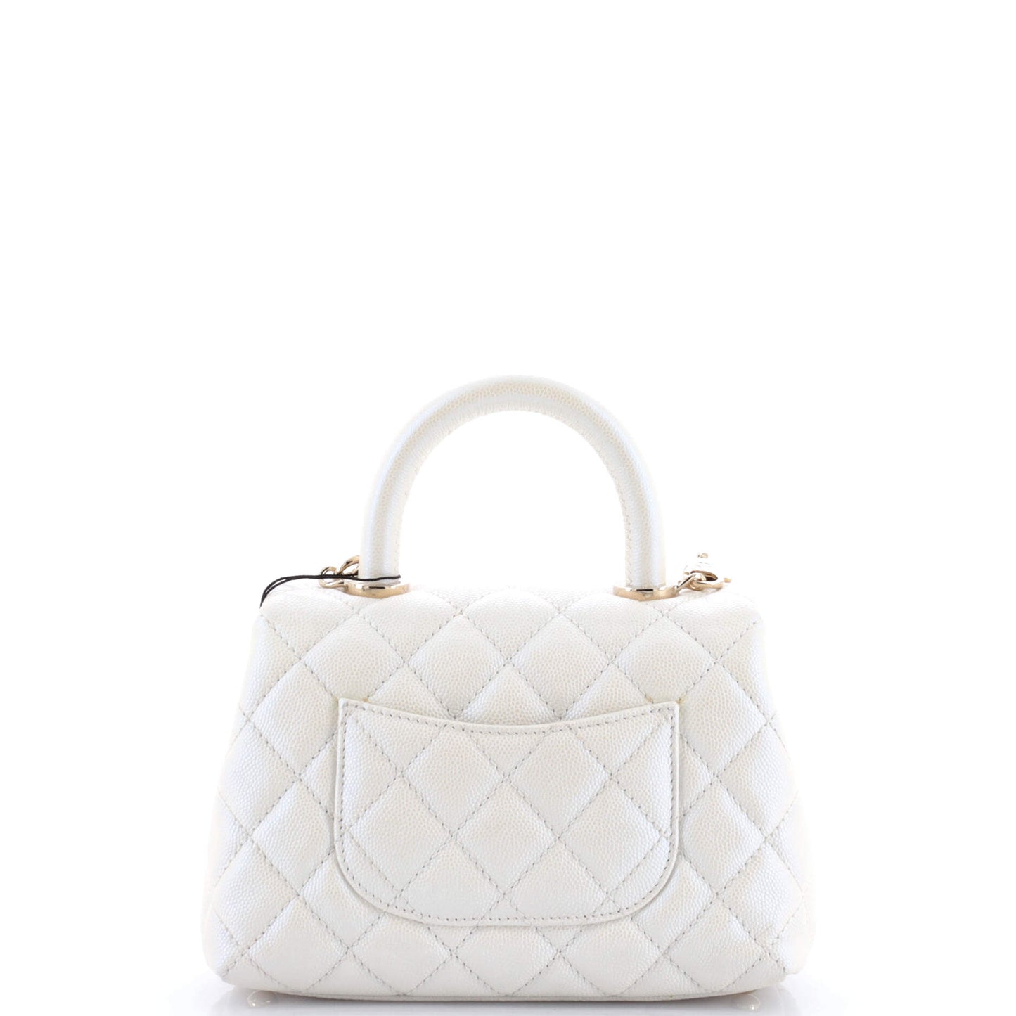 Coco Top Handle Bag Quilted Iridescent Caviar Extra Mini
