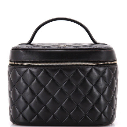Cosmetic Case Quilted Lambskin Small
