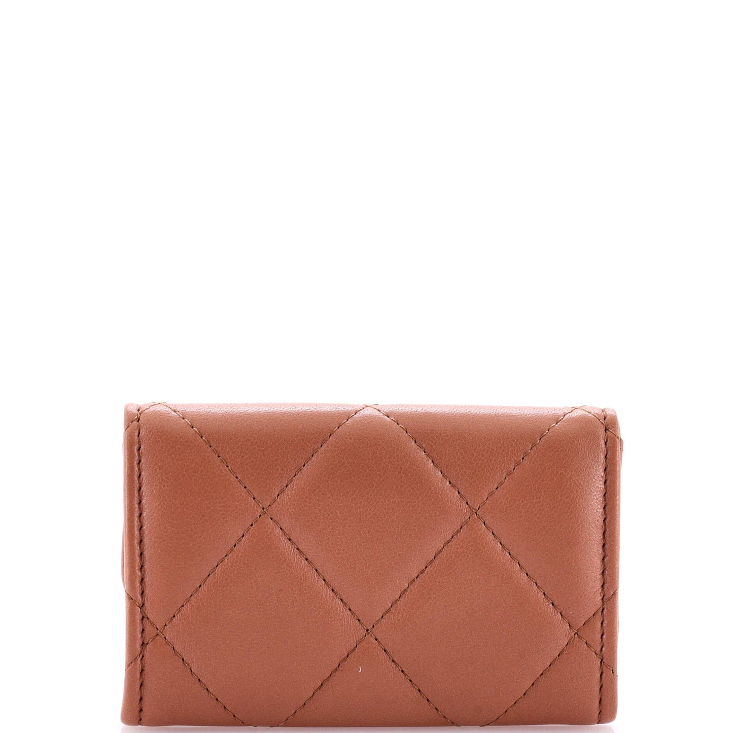 19 Flap Card Case Quilted Leather
