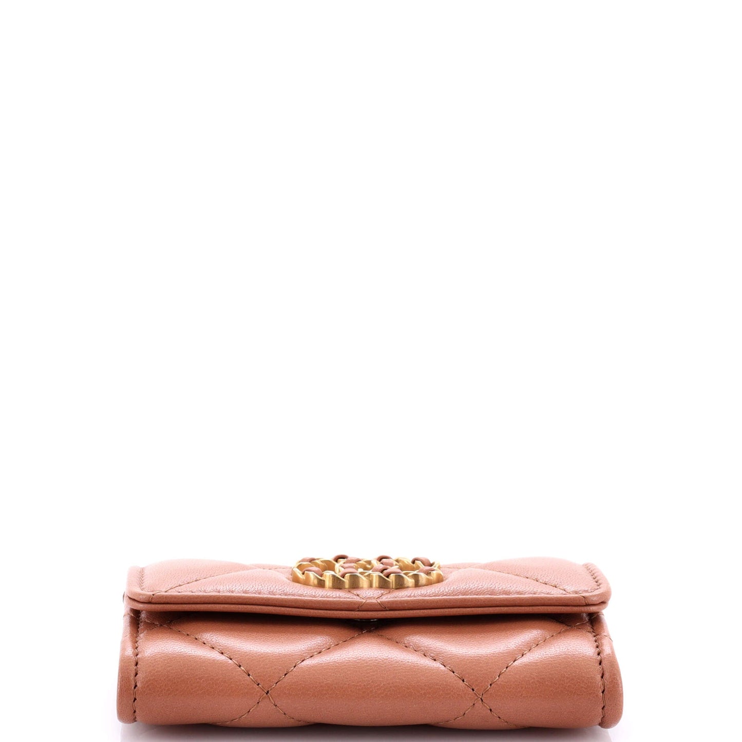 19 Flap Card Case Quilted Leather