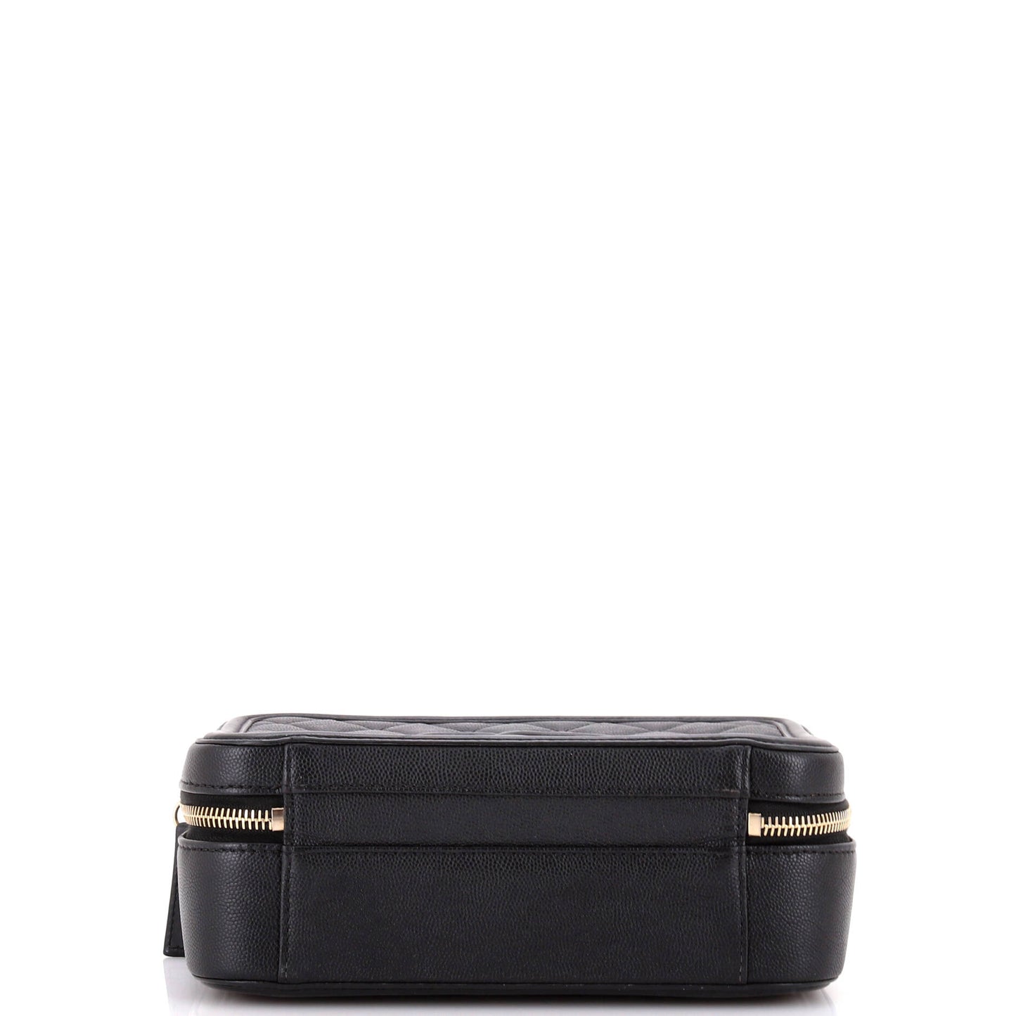 Filigree Vanity Case Quilted Caviar Medium