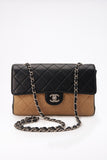 Chanel   Timeless Black And Cream Single Flap Bag