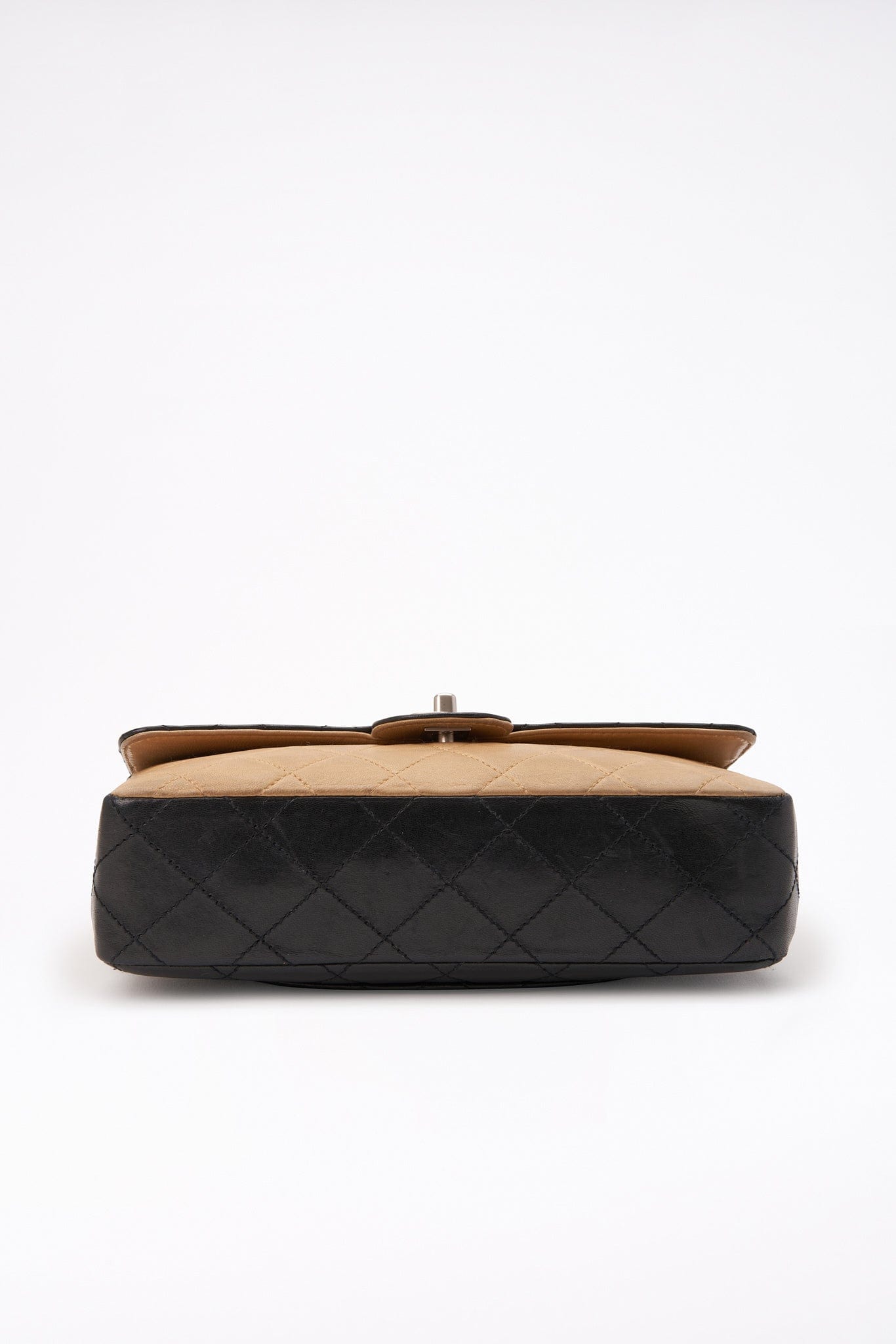 Chanel   Timeless Black And Cream Single Flap Bag