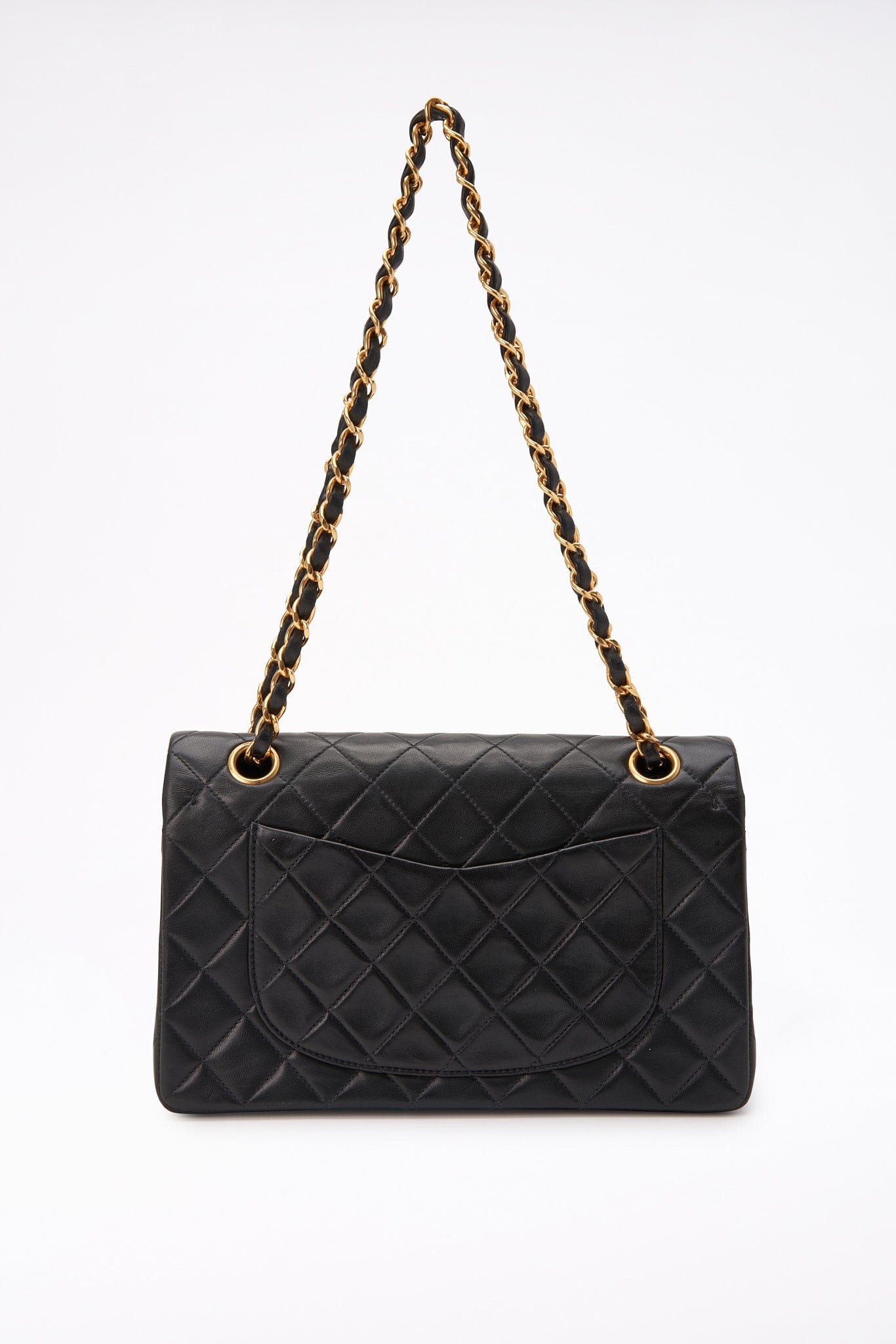 Chanel Classic Double Flap Bag Small Black Lambskin Leather