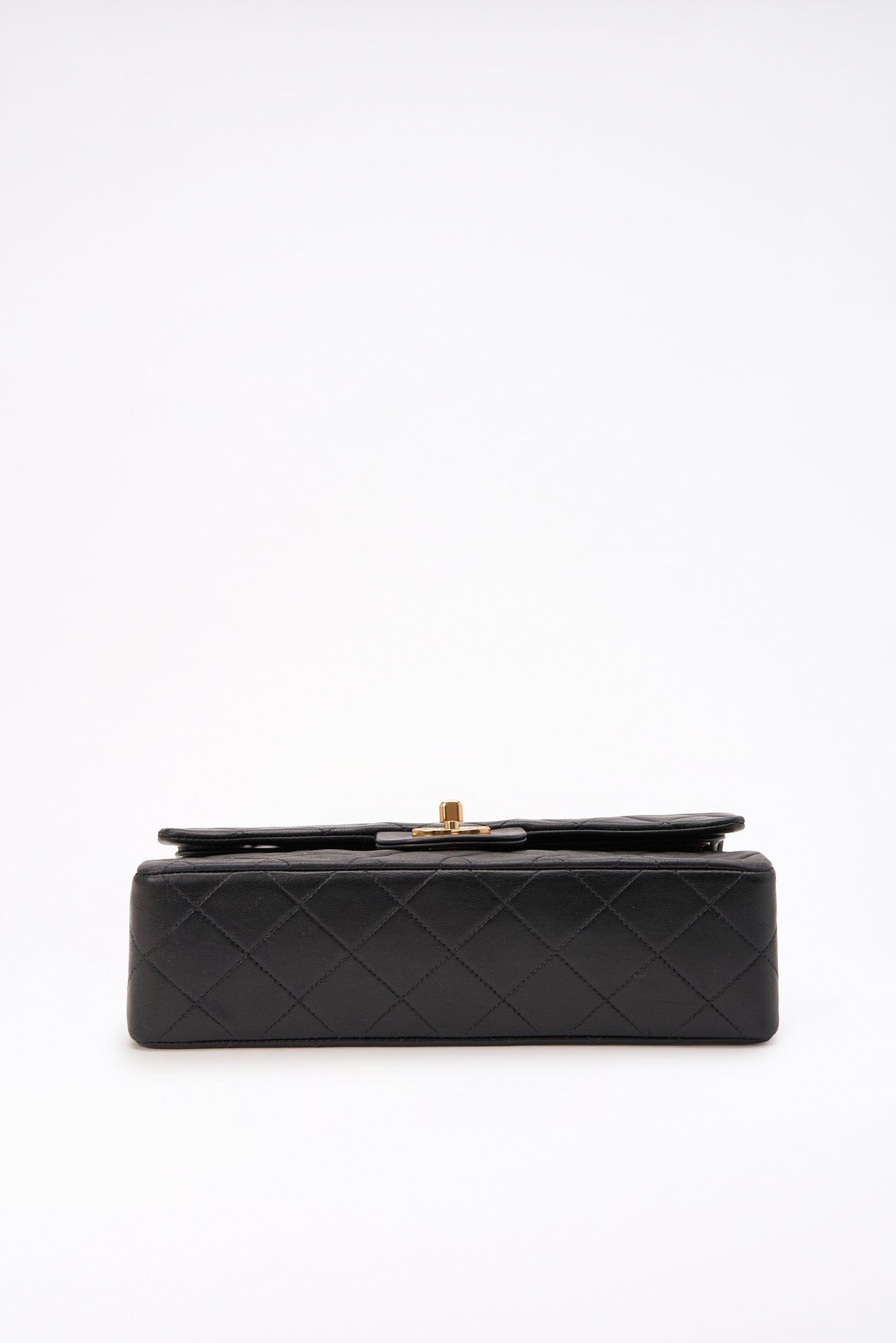 Chanel Classic Double Flap Bag Small Black Lambskin Leather