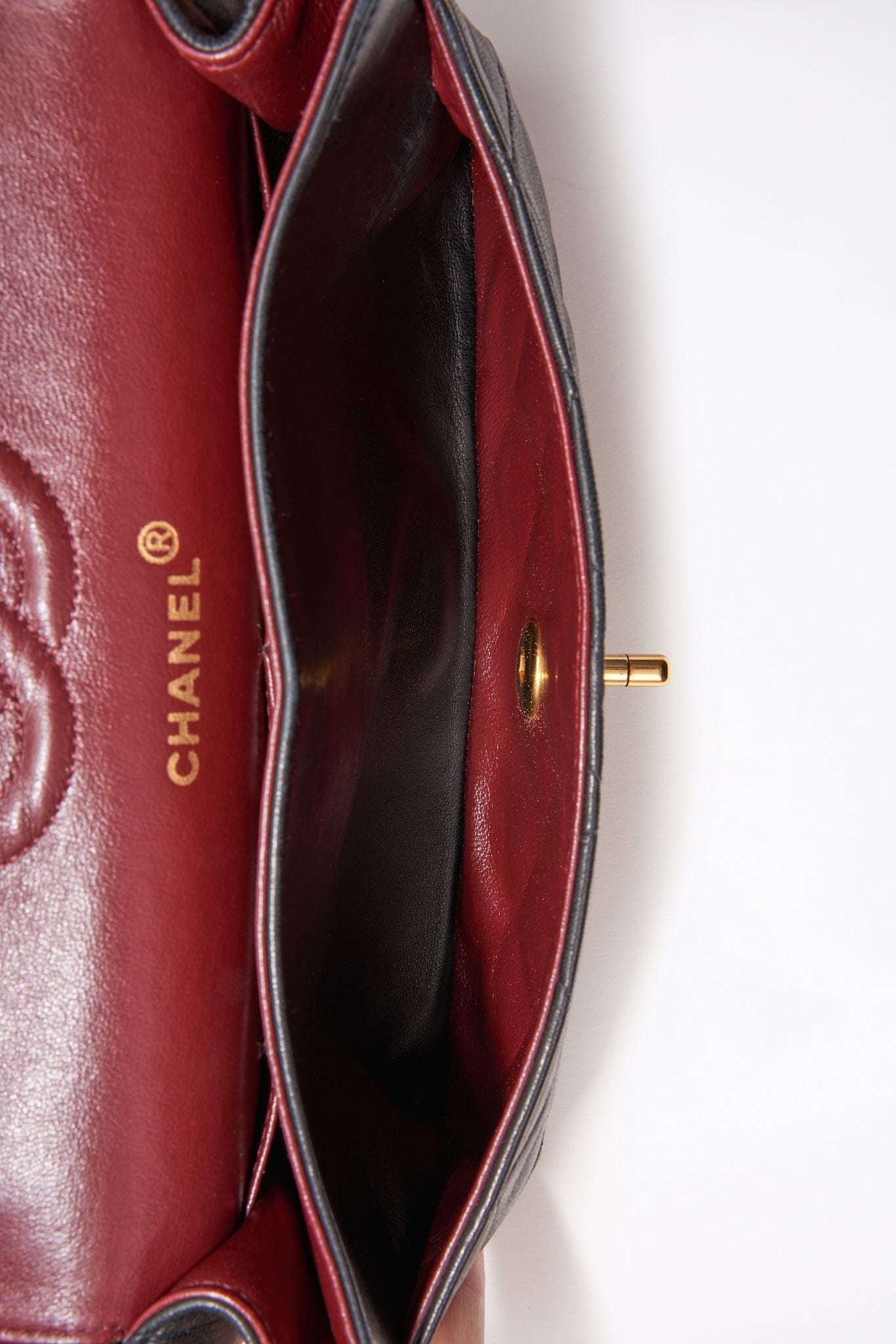 Chanel Classic Double Flap Bag Small Black Lambskin Leather