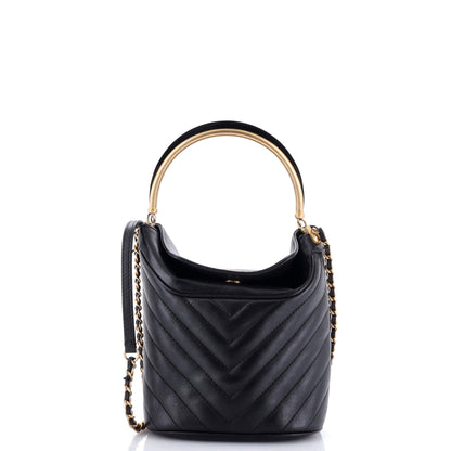 Handle with Chic Bucket Bag Chevron Lambskin