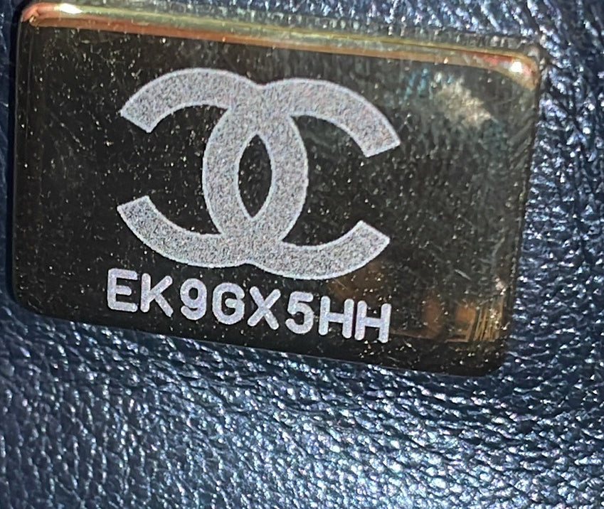 Crystal Logo Letters Chain Handle Flap Bag Quilted Lambskin Mini