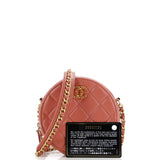 Chain Infinity Round Clutch with Chain Quilted Lambskin