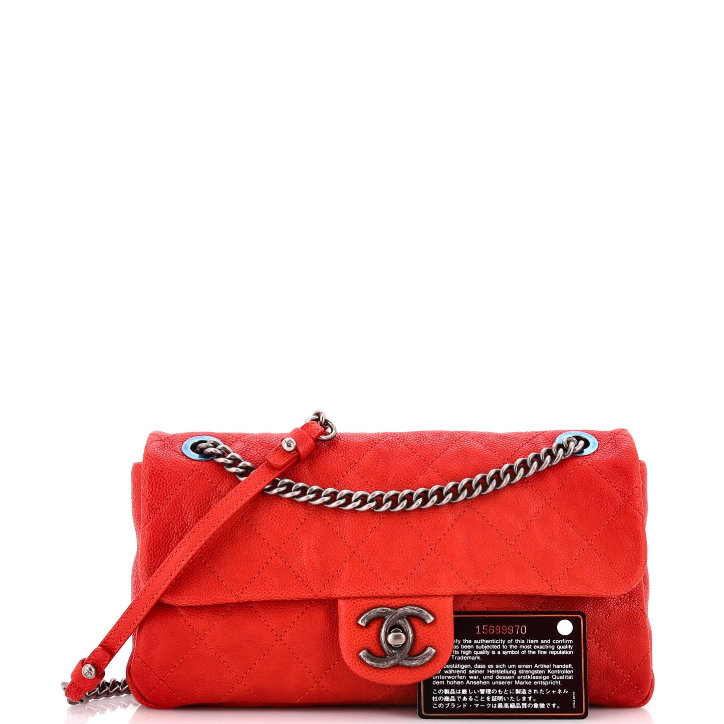 Simply CC Flap Bag Quilted Caviar Medium