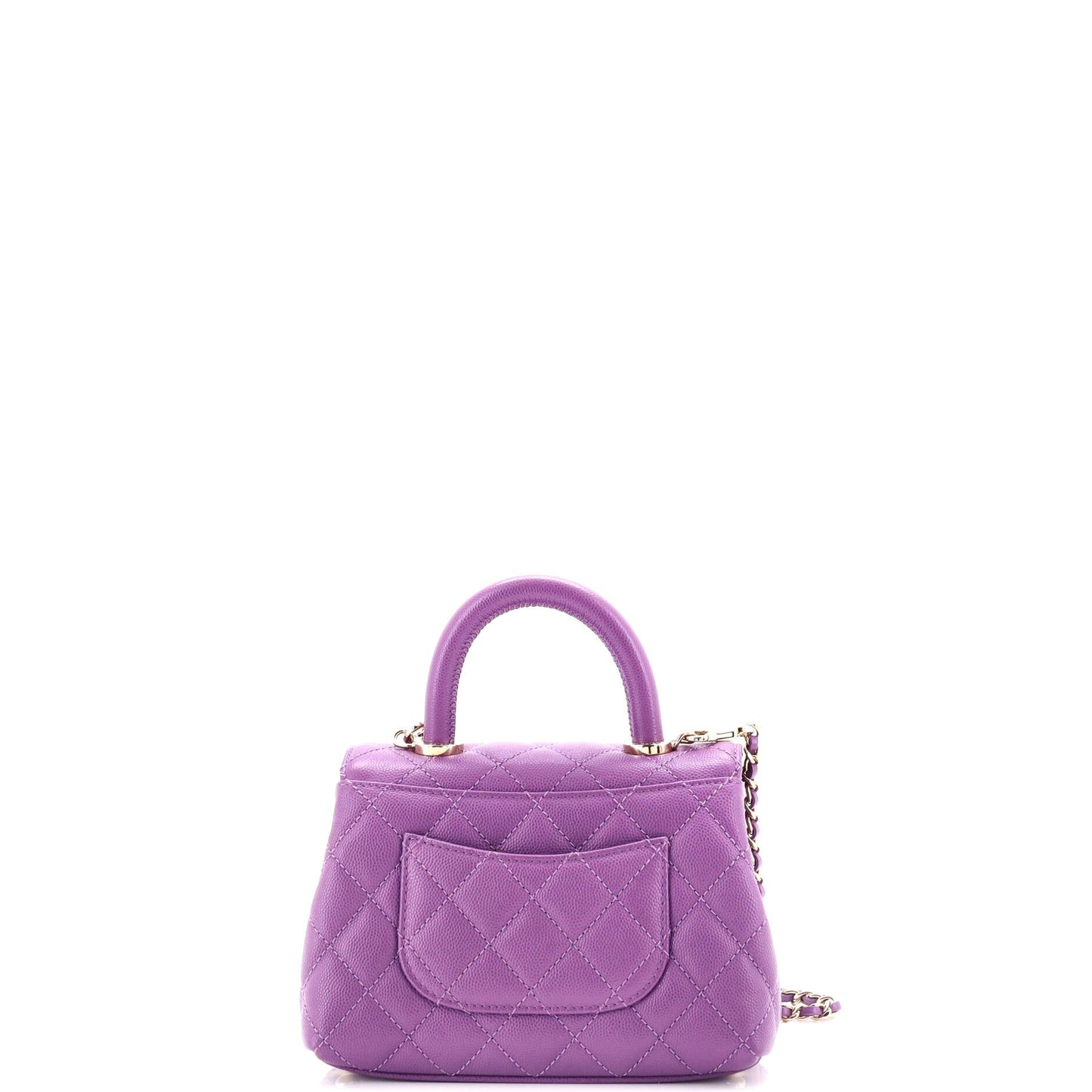 Coco Top Handle Bag Quilted Caviar Extra Mini