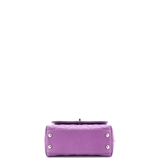 Coco Top Handle Bag Quilted Caviar Extra Mini