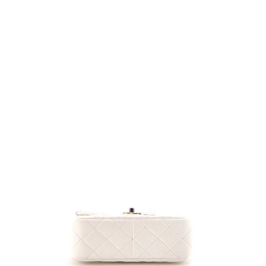 Coco Clips Flap Bag Embellished Quilted Lambskin Small