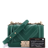 Boy Flap Bag Perforated Chevron Lambskin Small