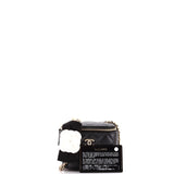 Camellia Bow Vanity Case with Chain Quilted Lambskin Mini