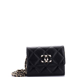 Coco Candy Card Holder on Chain Quilted Caviar