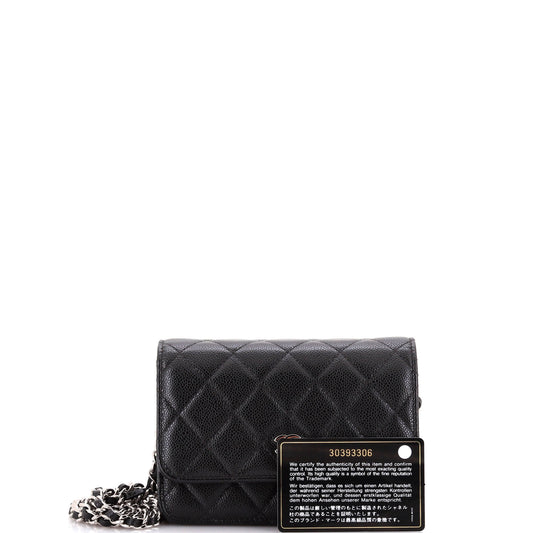 Wallet on Chain Quilted Caviar Mini