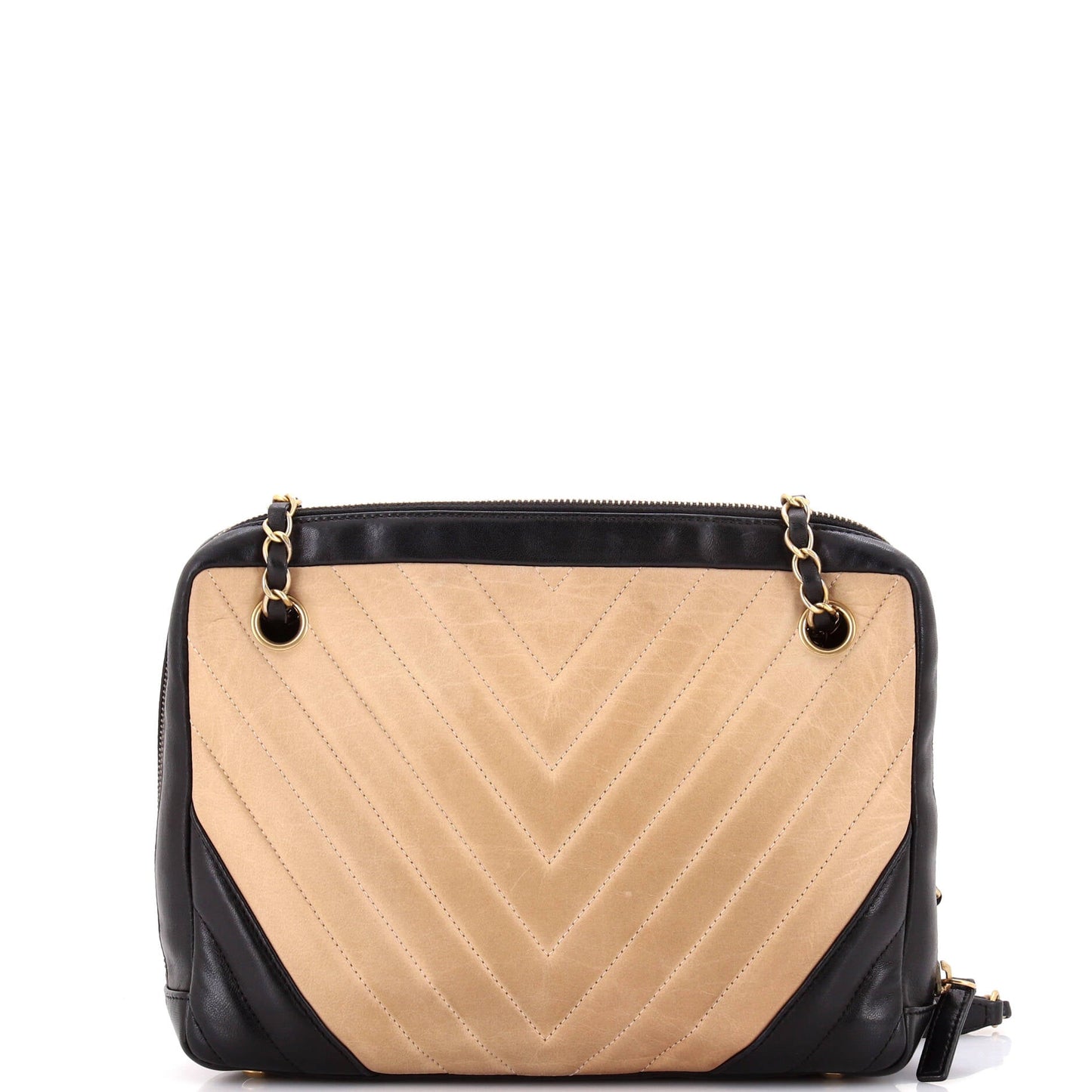 CC Charm Camera Bag Chevron Lambskin Medium