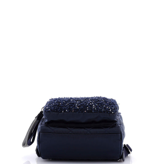 Astronaut Essentials Backpack Quilted Nylon with Tweed Small