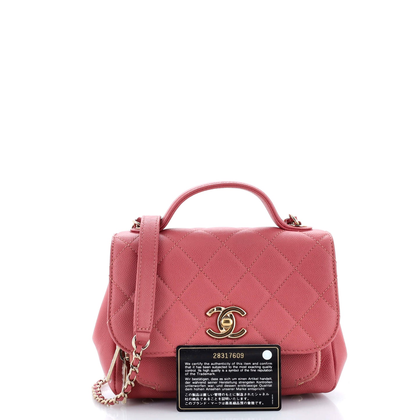 Business Affinity Flap Bag Quilted Caviar Mini