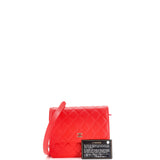 Square Wallet on Chain Quilted Caviar