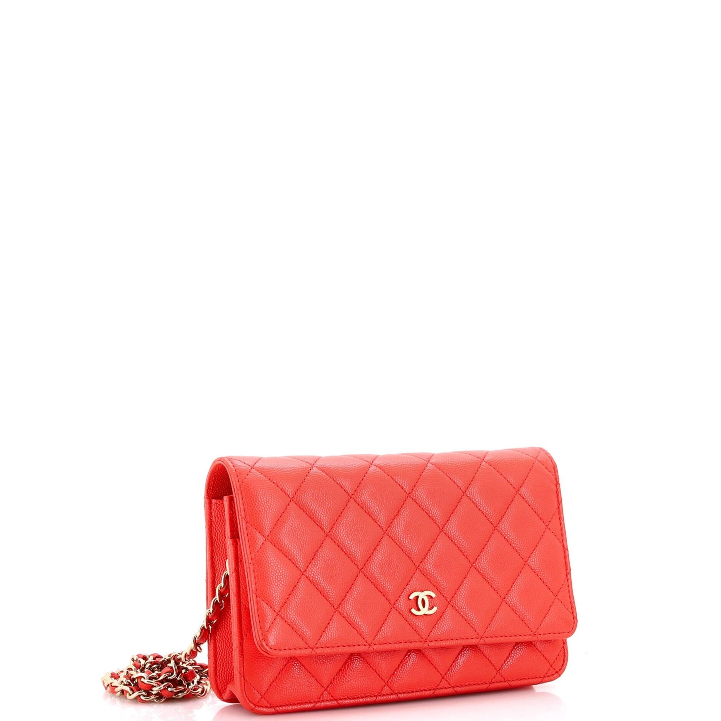 Wallet on Chain Quilted Caviar