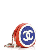 Filigree Round Clutch with Chain Quilted Caviar Mini