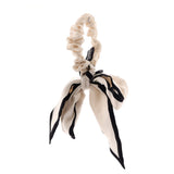 Bow Hair Tie Printed Silk