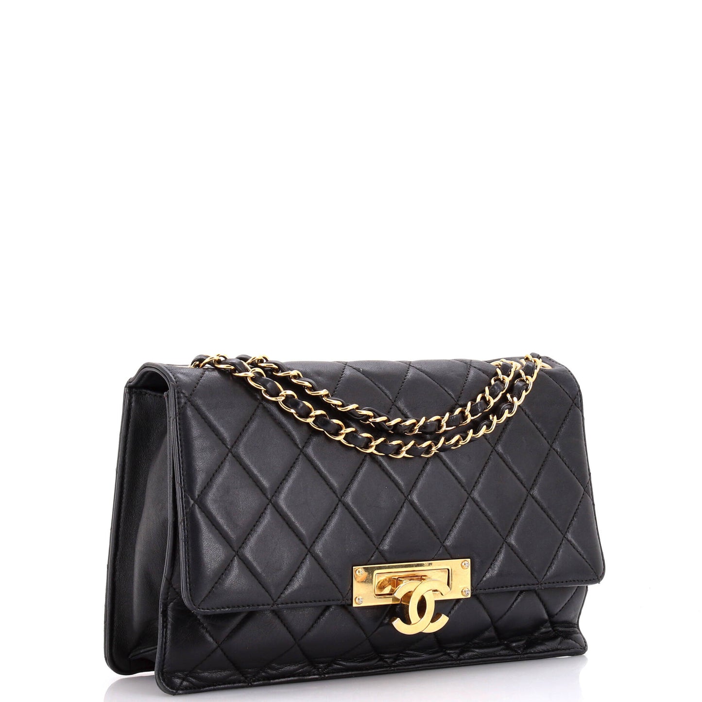 Golden Class Flap Bag Quilted Lambskin Large