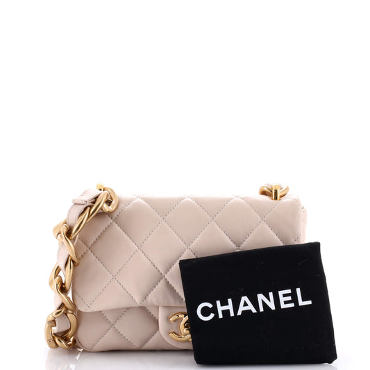 Funky Town Flap Bag Quilted Lambskin Small