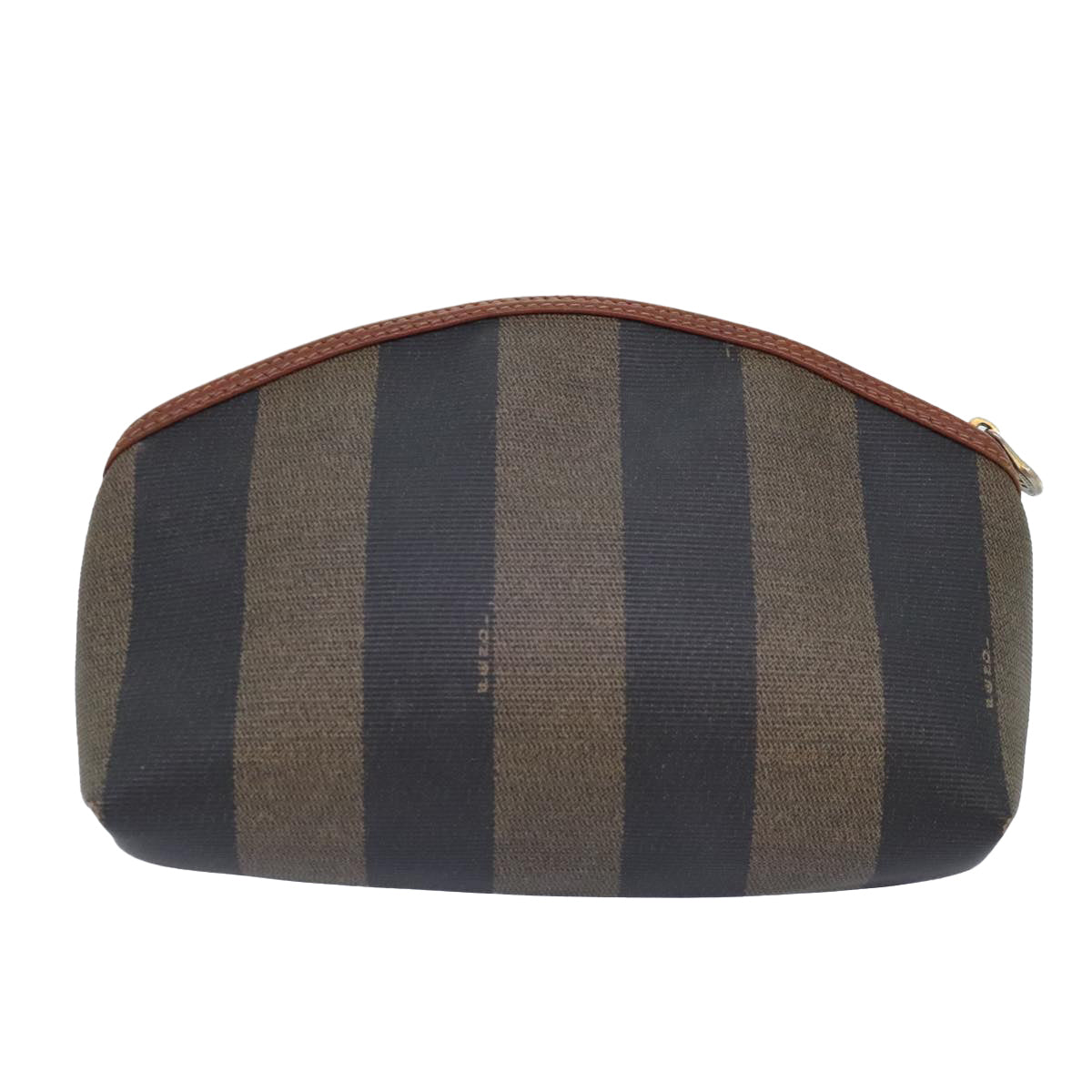 Fendi Pequin  Canvas Clutch Bag