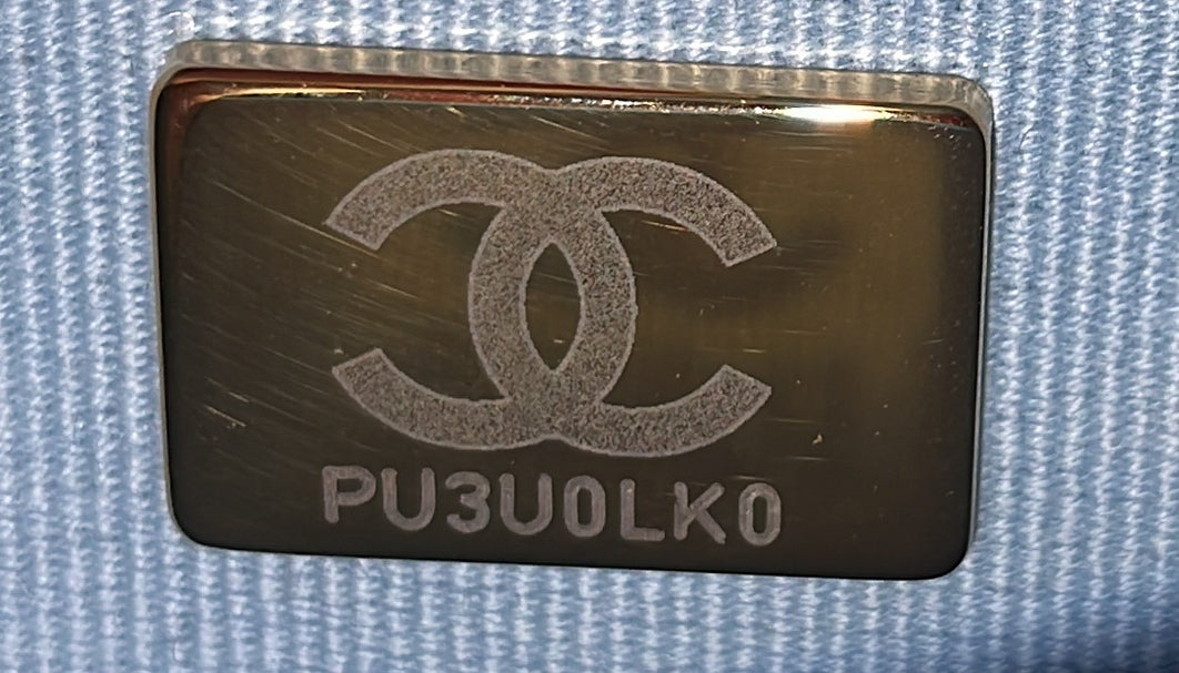 Twisted Crystals CC Wallet on Chain Quilted Caviar