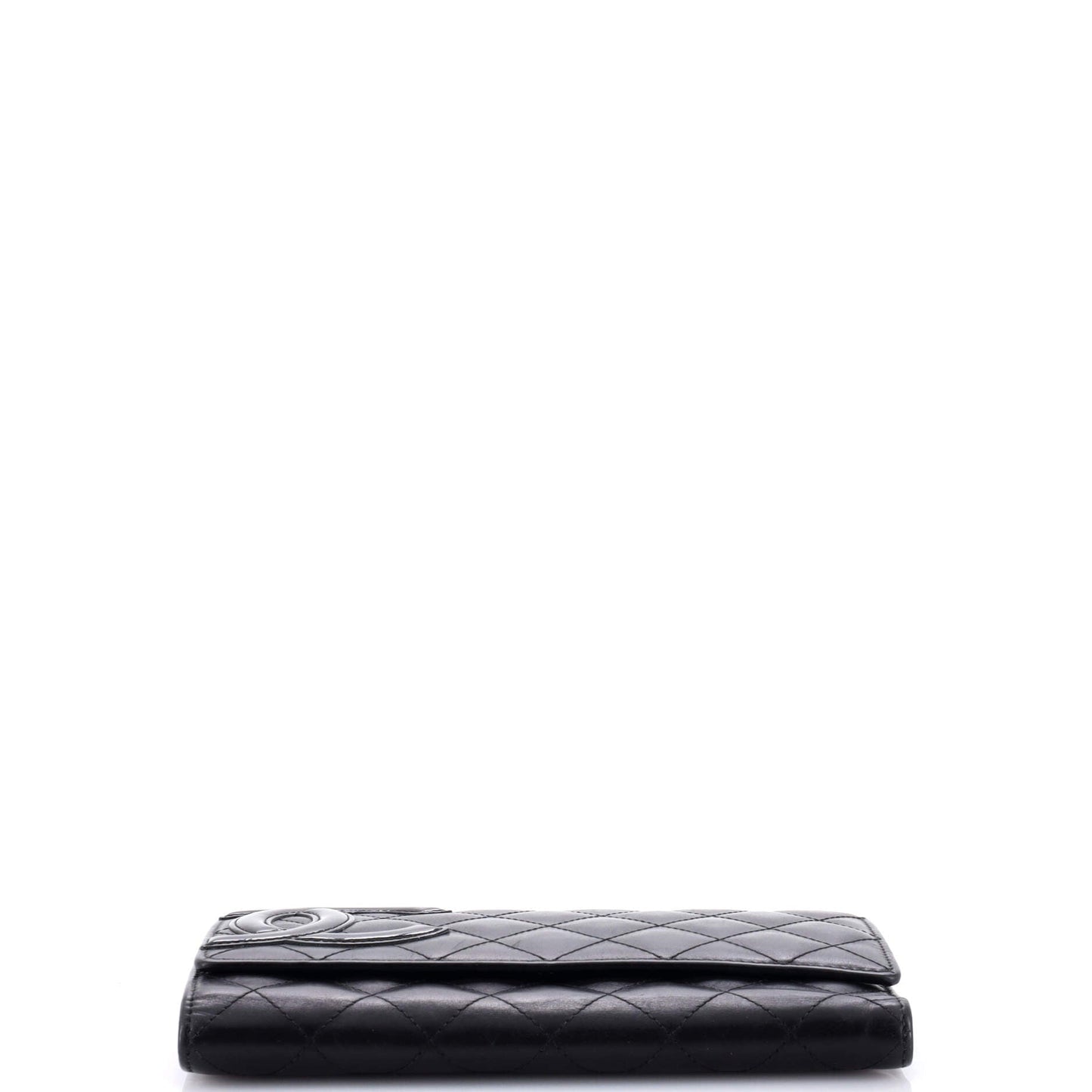 Cambon Trifold Wallet Quilted Lambskin Long