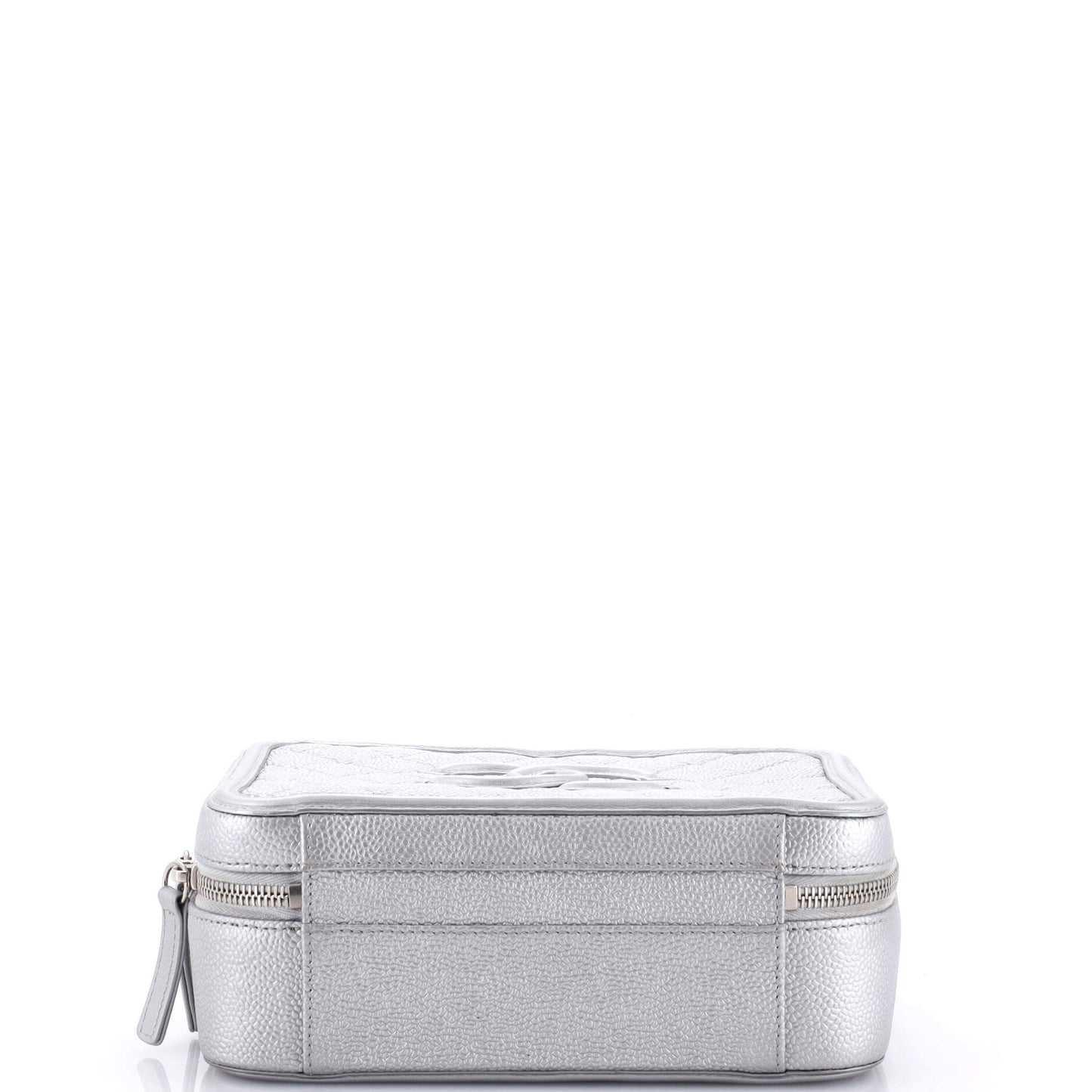 Filigree Vanity Case Quilted Metallic Caviar Medium