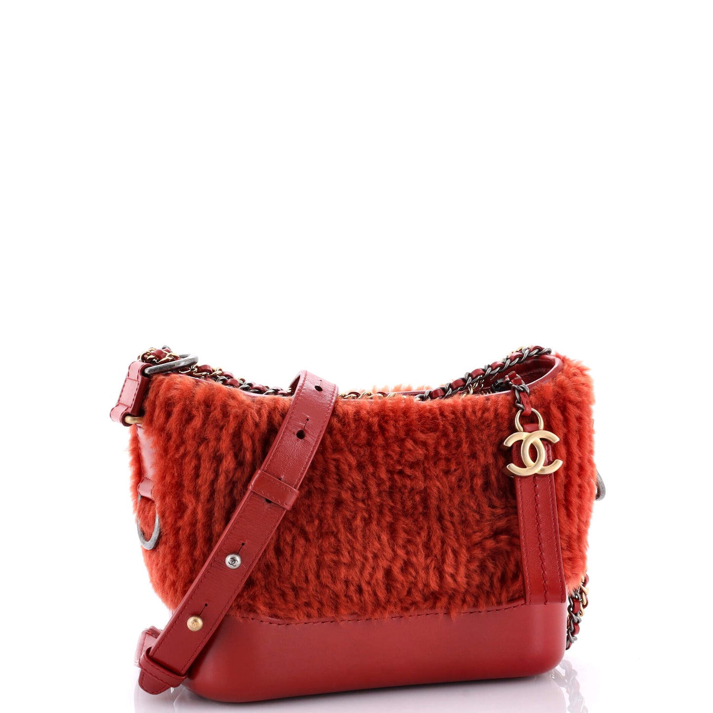 Gabrielle Hobo Shearling and Leather Small