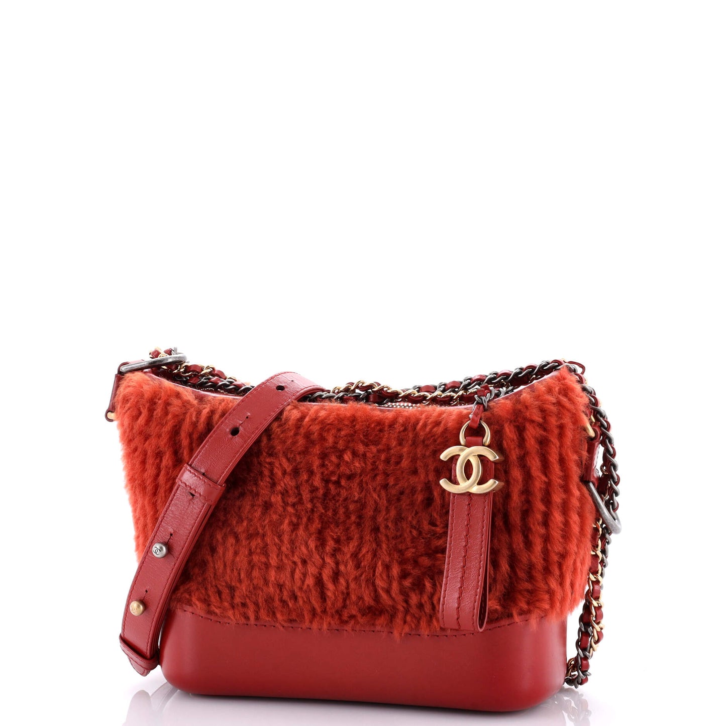 Gabrielle Hobo Shearling and Leather Small