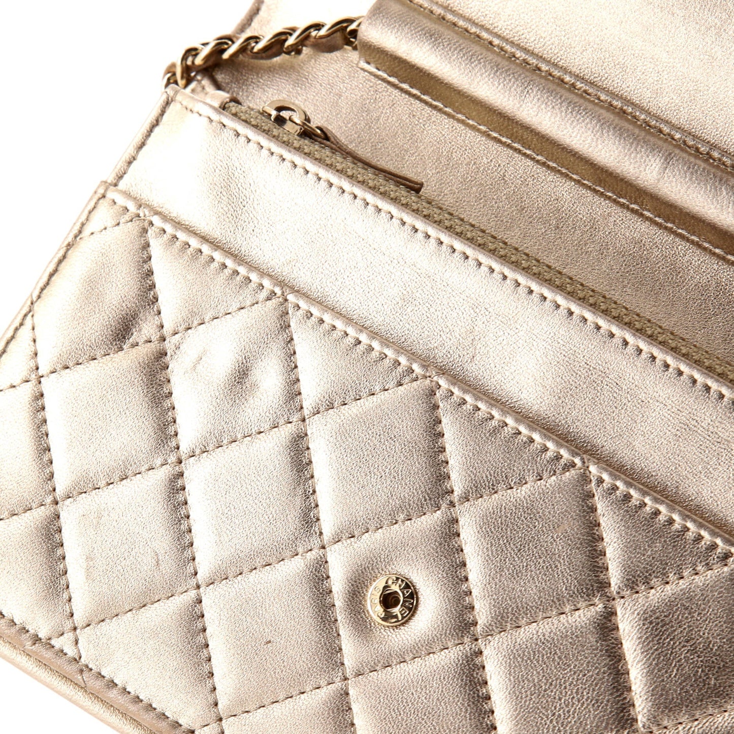 Wallet on Chain Quilted Lambskin