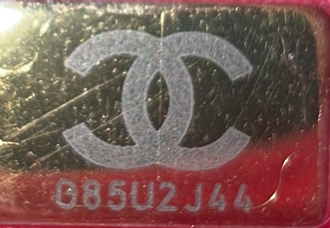 Double Chain CC Wallet on Chain Quilted Shiny Calfskin