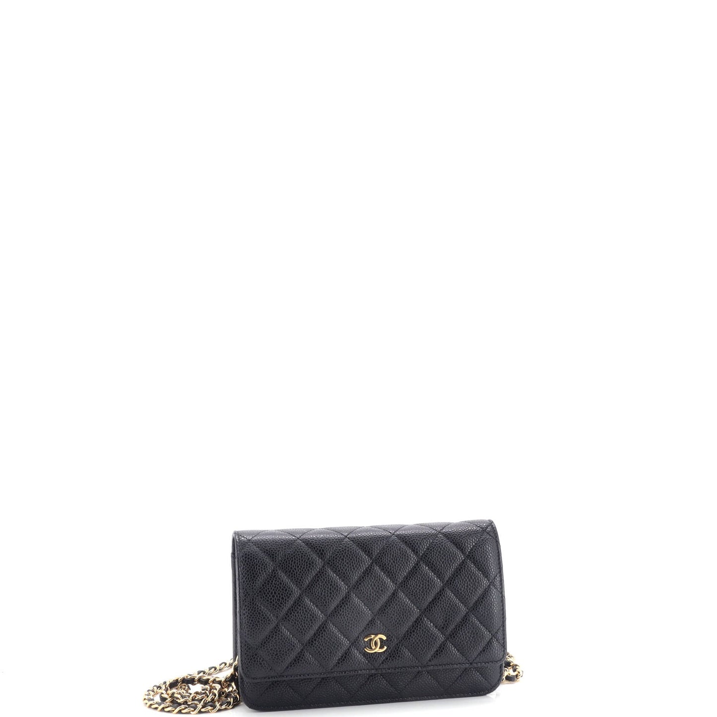 Wallet on Chain Quilted Caviar