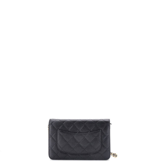 Wallet on Chain Quilted Caviar