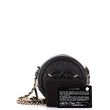 Filigree Round Clutch with Chain Quilted Caviar Mini