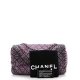 Denimpression Flap Bag Quilted Distressed Denim Medium