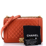 Boy Flap Bag Quilted Lambskin Large