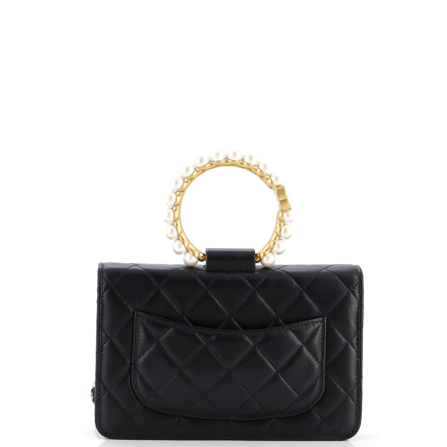 Pearl Crown Wallet on Chain Quilted Lambskin