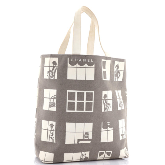 Coco Window Tote Printed Canvas Large
