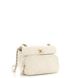 Business Affinity Flap Messenger Bag Caviar