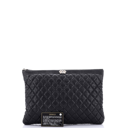 Boy O Case Clutch Quilted Caviar Large