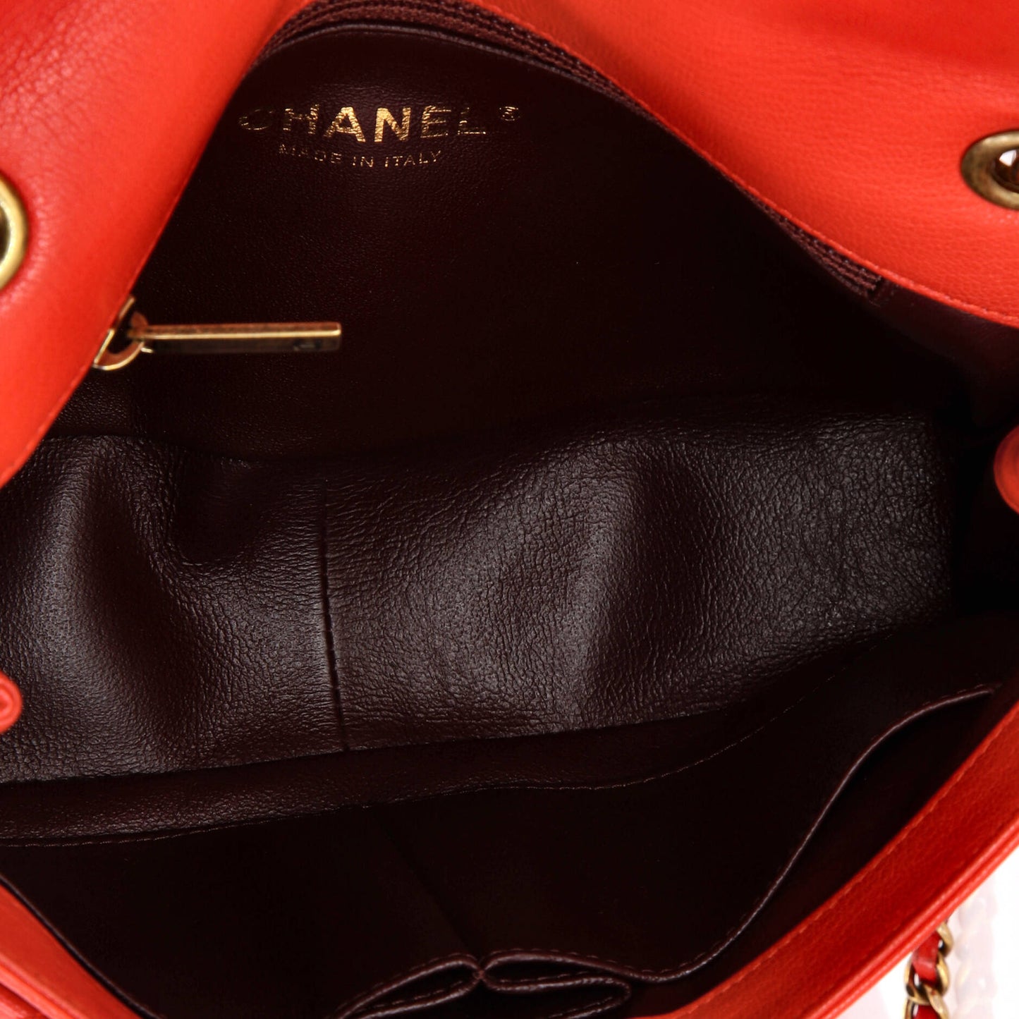 CC Flap Bag Diagonal Quilted Goatskin Small