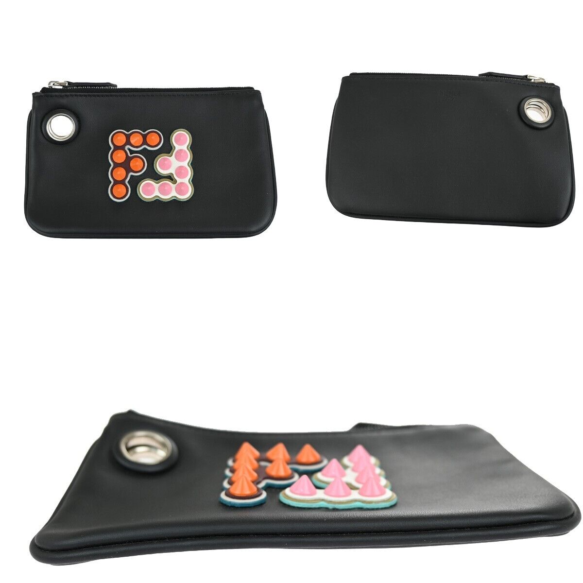 Fendi  Leather Clutch Bag